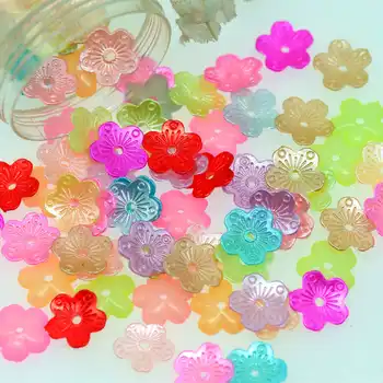 100BUC 10mm Culori Amestecate Plastic Perla Flori|Scrapbooking Înfrumusețarea Flori|Transport Gratuit